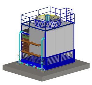 Cooling tower with closed cooling water ГЗК-3